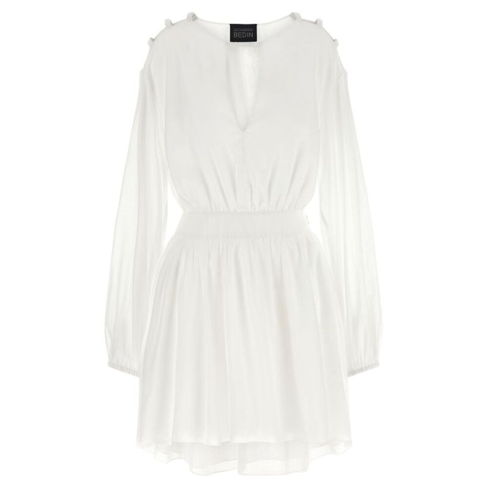 Giovanni Bedin White Cotton Short Women's Dress